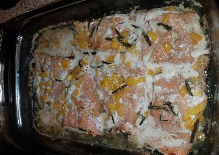 Recipe of Favorite Rosemary balsalmic honey glazed salmon