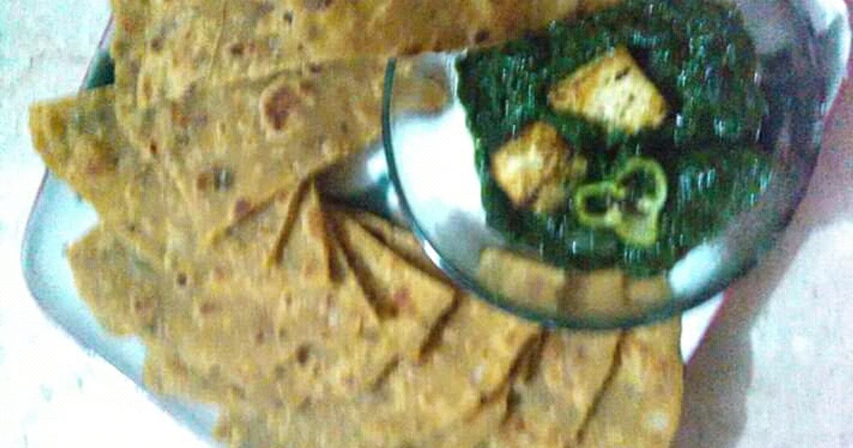 Palak Paneer Or Makkai Ki Roti Recipe by Uzma Shahid - Cookpad