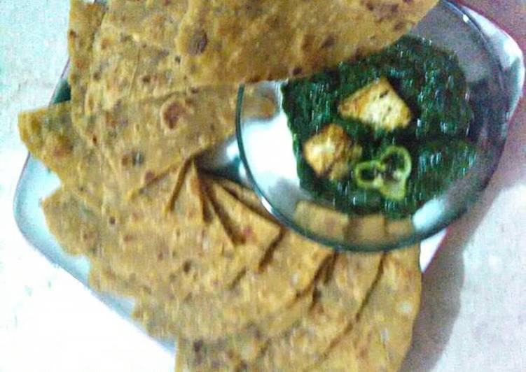 Step-by-Step Guide to Prepare Any-night-of-the-week Palak paneer or makkai ki roti