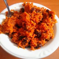A picture of Microwave carrot halwa.