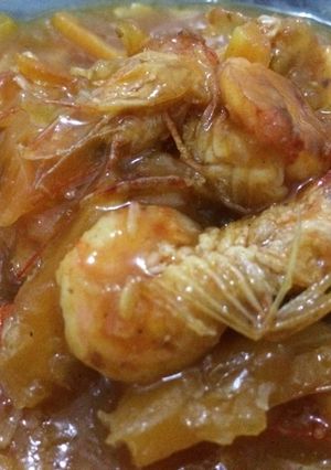 Foto resep Udang Saos Asam Manis bumbu Sederhana
