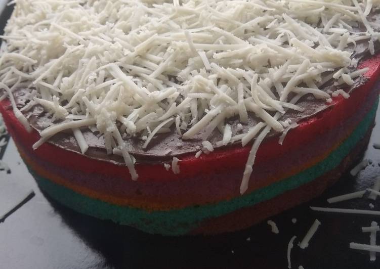 Resep Rainbow cake kukus | Resep Bumbu Rainbow cake kukus Yang Lezat
