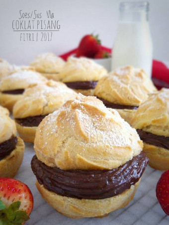 Anti Ribet, Bikin Soes/Sus Vla Coklat Pisang Menu Enak Dan Mudah Dibuat