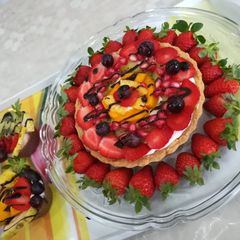 A picture of Rainbow Fruit Tart.