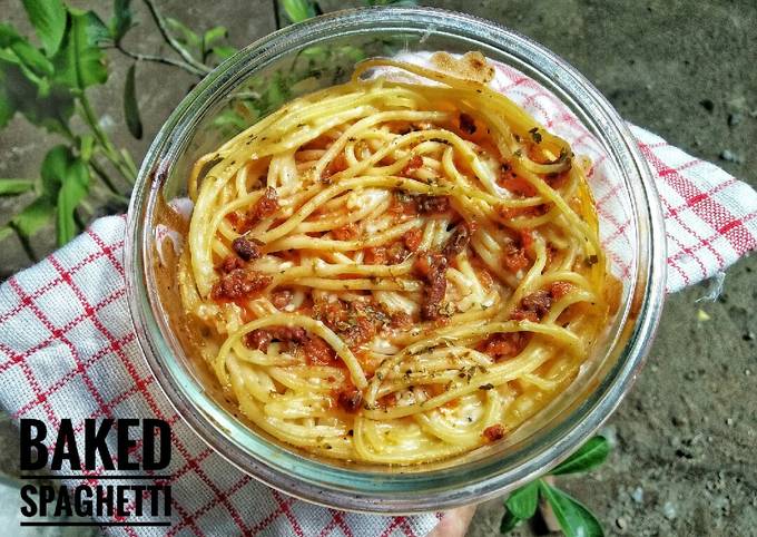 Baked spaghetti/spaghetti panggang (agak) simple