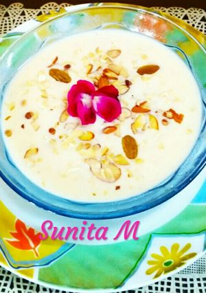 A picture of Coconut- Phool Makhana Kheer.
