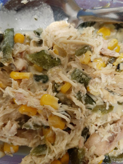 Una foto de Rajas con pollo y elote
