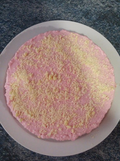 Una foto de Tarta de petit suisse fría