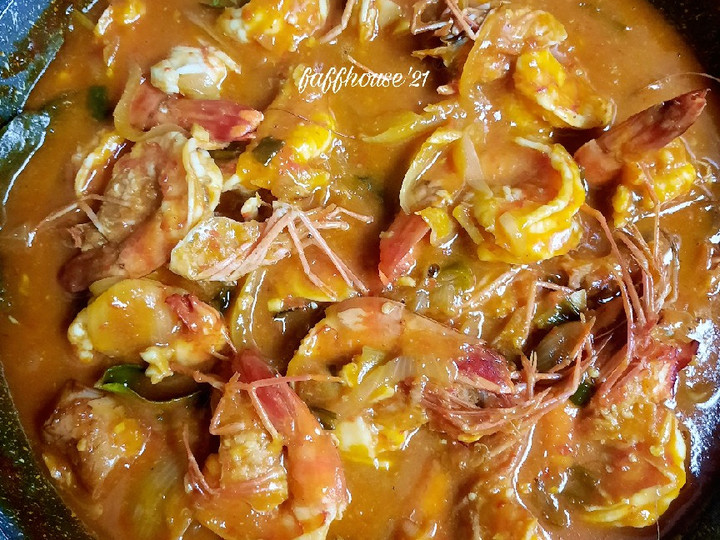 Resep 601. Udang saos padang Anti Gagal