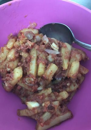 Foto resep Kentang + Saus Kornet