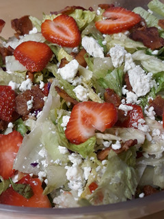A picture of Strawberry Bacon Blue Salad.