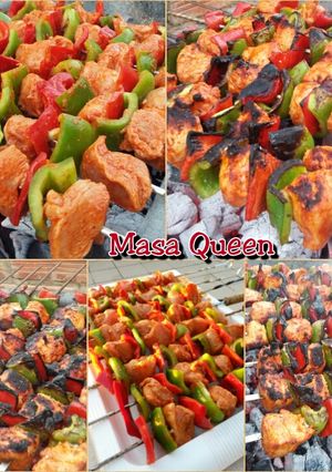 صورة لوصفة شيش طاووق عالفحم🍡🍢