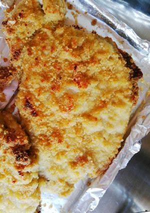 Una foto de Milanesa de cerdo apanada