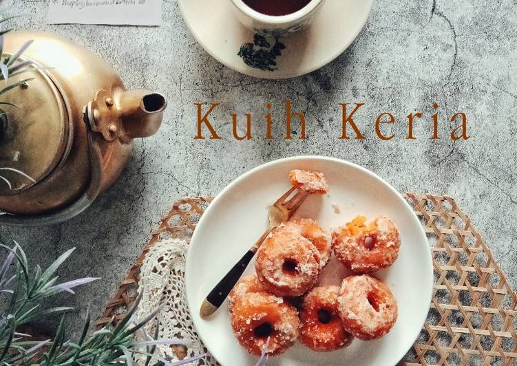 Kuih Keria Gula Perang sedap dan mudah