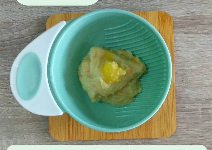 Bubur kentang ayam kuah santan mpasi 6 bulan