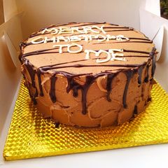 A picture of Baileys chocolate cake with baileys buttercream.