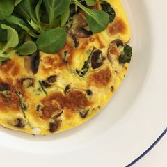 A picture of Mushroom & Spinach Omelette.