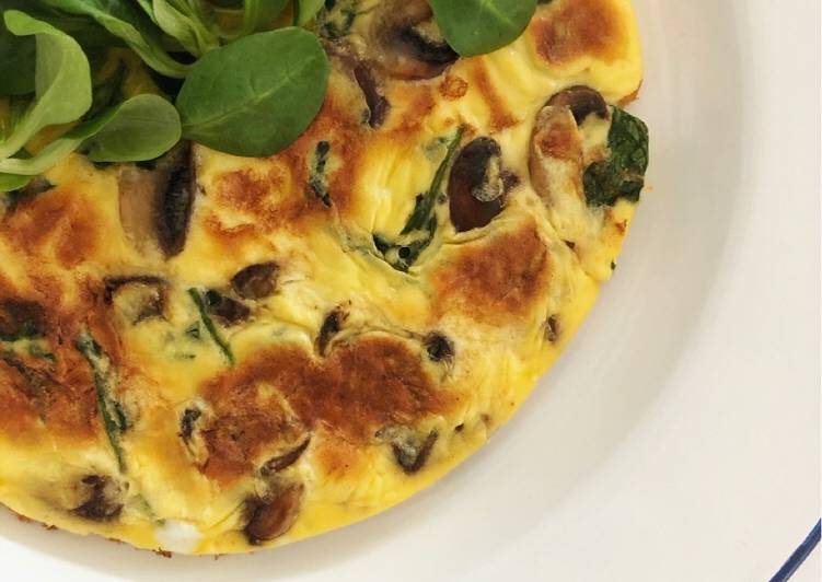 Recipe of Homemade Mushroom &amp; Spinach Omelette