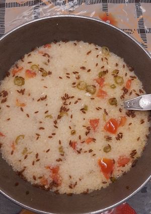A picture of Farali upma (Navratri special) for fasting.