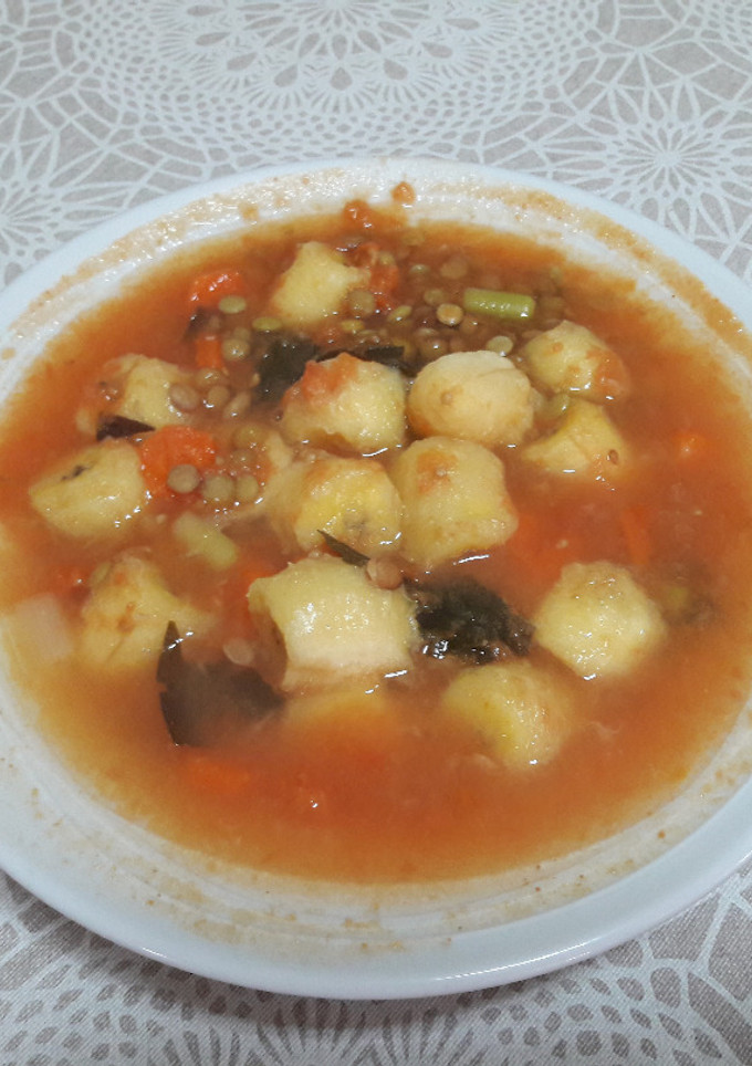 Una foto de 🇰🇪 Estofado de plátano "keniano" sin gluten y vegano🍲🍌