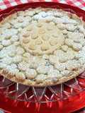 Crostata all'olio con ricotta e gocce di cioccolato