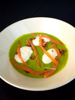 Una foto de Crema de guisantes