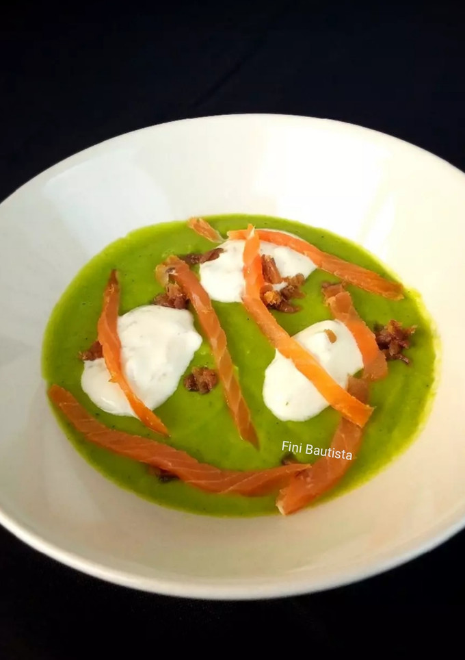 Una foto de Crema de guisantes
