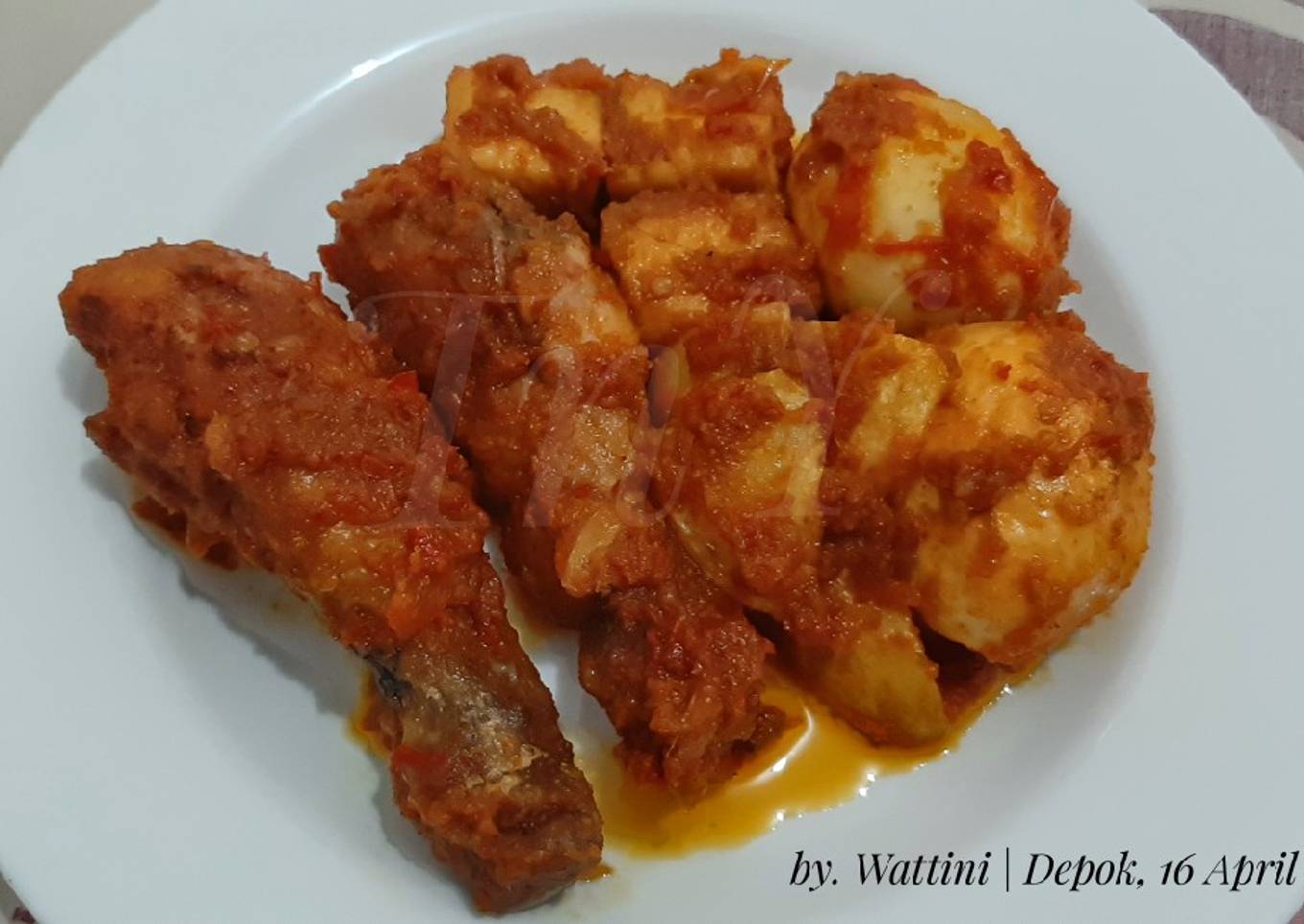 Ayam dan Telur Bumbu Balado