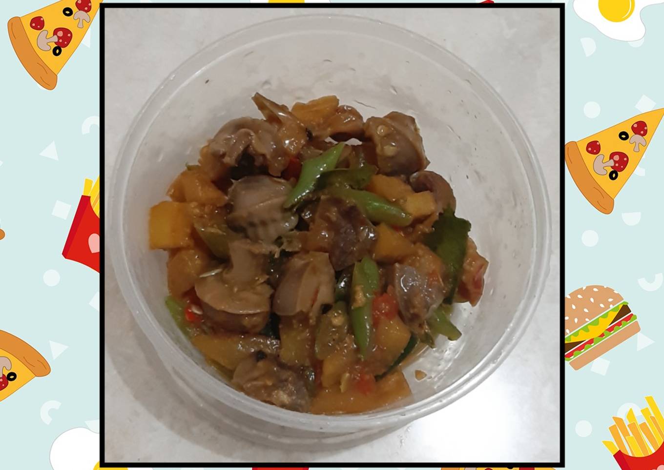 Balado Kentang Ampela Ayam