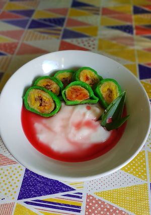Foto resep Es pisang hijau