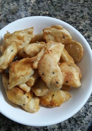 Hình của món Sake tẩm mè.
