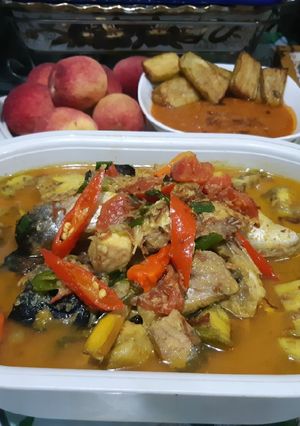 Foto resep Gulai ikan patin.ayam dn terong