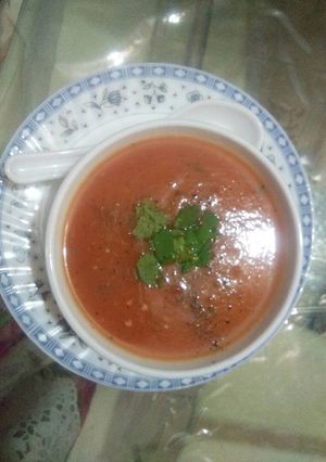A picture of Gajar ka soup.