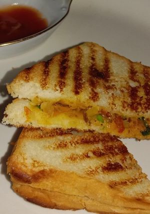 A picture of Vegetable sandwich # Chef Deena# Team trees.