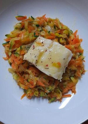 Foto de Bacalhau confitado com Legumes salteados