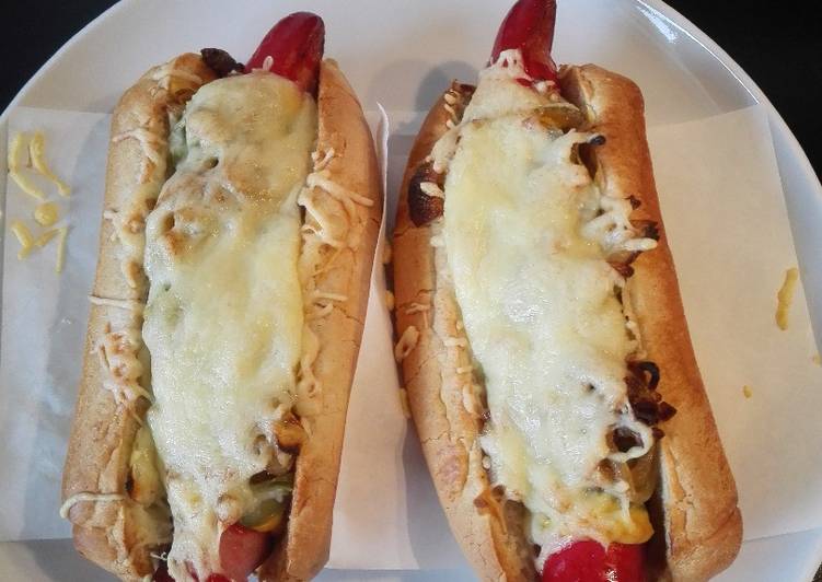Recipe: Delicious Gratinerede hotdogs