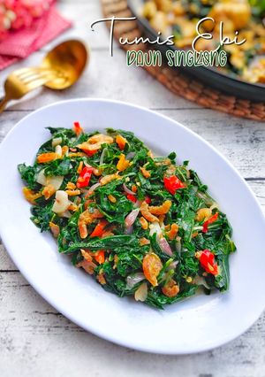 Foto resep Tumis Daun Singkong Ebi
