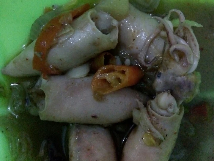 Cara Simple Membuat Resep  Asam manis pedas cumi asin yang Bikin Ngiler, Enak