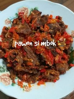 Foto resep Daging geprek balado pedas pawon si mbok