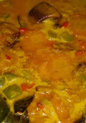 Foto resep Ikan Pari Asap Kuah Santan