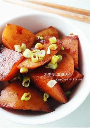 美味家常菜 紅燒洋芋(馬鈴薯) + 馬鈴薯不糊掉秘訣 的食譜成品照片