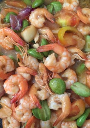 Foto resep Udang cah pete