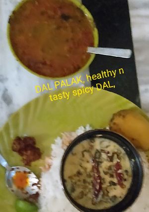 A picture of Healthy protein rich Dal Palak.