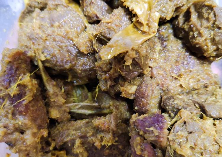 Ungkepan Paru &amp; daging Sapi Goreng (Empal Daging)