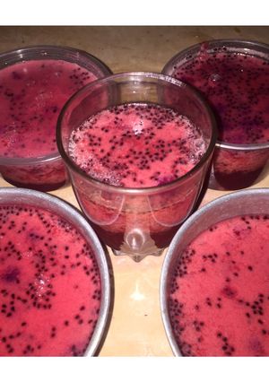 Foto resep Pudding Buah Naga Santan Snack Booster MPASI