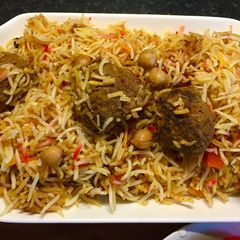 Meatballs And Chickpea Biryani (Kofta, Chana Biryani) A picture of Meatballs And Chickpea Biryani (Kofta, Chana Biryani).