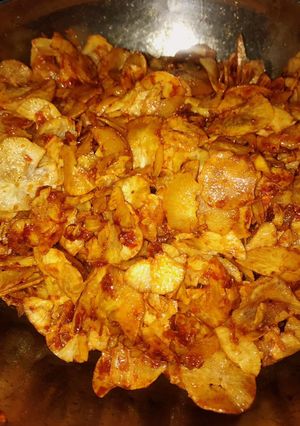 Foto resep Keripik singkong pedas manis