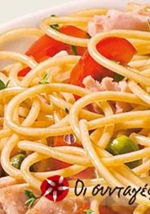 Φωτογραφία της συνταγής Barilla Spaghettini ολικής άλεσης με τόνο και τομάτα