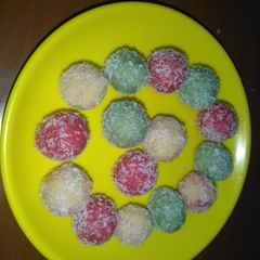 A picture of Coconut Balls OR Coconut Mithaai.