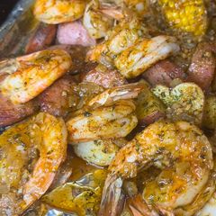 A picture of Easy Cajun SeaFood bake.